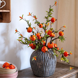 Cành Quả Decor-Cành Lựu ,Cây Giả Trang Trí Nhà Cửa