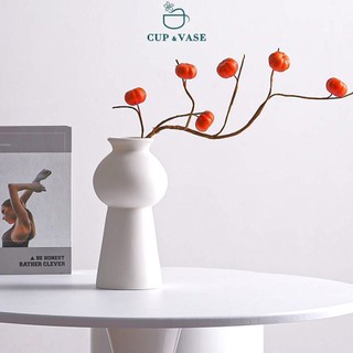 Bình Hoa Gốm Men Mờ CUP & VASE Dáng Cao Cắm Hoa Trang Trí C039