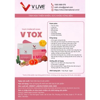 Trà thải độc vtox giảm cân thanh lọc cơ thể vline