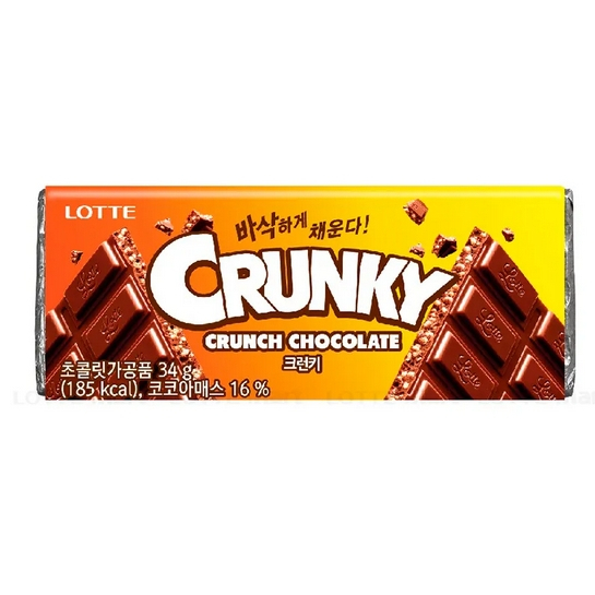 Kẹo Socola Lotte Crunch Thanh 34g