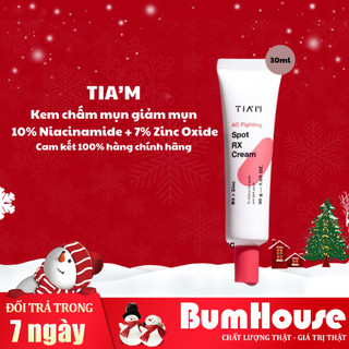 Kem Chấm Mụn TIAM Giảm Mụn, Mờ Thâm, Liền Sẹo 10% Niacinamide + 7% Zinc Oxide Tia'm AC Fighting Cream 30ml
