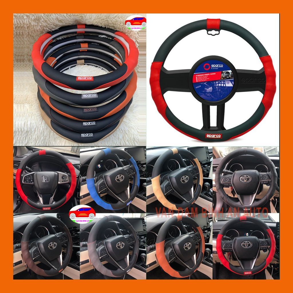 Bọc Vô Lăng Sparco Bọc vô lăng da Cao Cấp các dòng xe toyota honda hyundai xe từ 4 đến 16 chỗ - Xưởng may bọc vô lăng