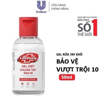 Gel rửa tay khô sạch siêu nhanh Lifebuoy bảo vệ vượt trội 10 50ml 100ml (Diệt sạch 99% vi khuẩn)