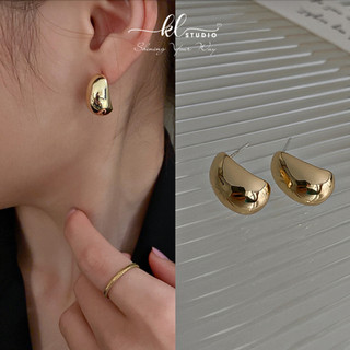  Bông Tai Dáng Cong Chữ C Khuyên Tai Giọt Nước Bông Tai Trơn Basic Hoa Tai Nữ Kiểu Dáng Đơn Giản - E218