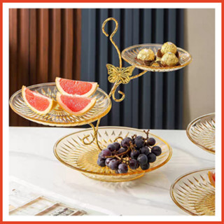 [Ảnh thật] Khay đĩa bánh kẹo 3 tầng tiệc cưới, sinh nhật, đĩa 3 tầng đựng trái cây bánh kẹo decor