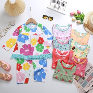  Đồ bộ thu đông bé gái  bộ bé gái tay dài baby doll bé 2-5 tuổi thun cotton vnxk Jennie kids J519 