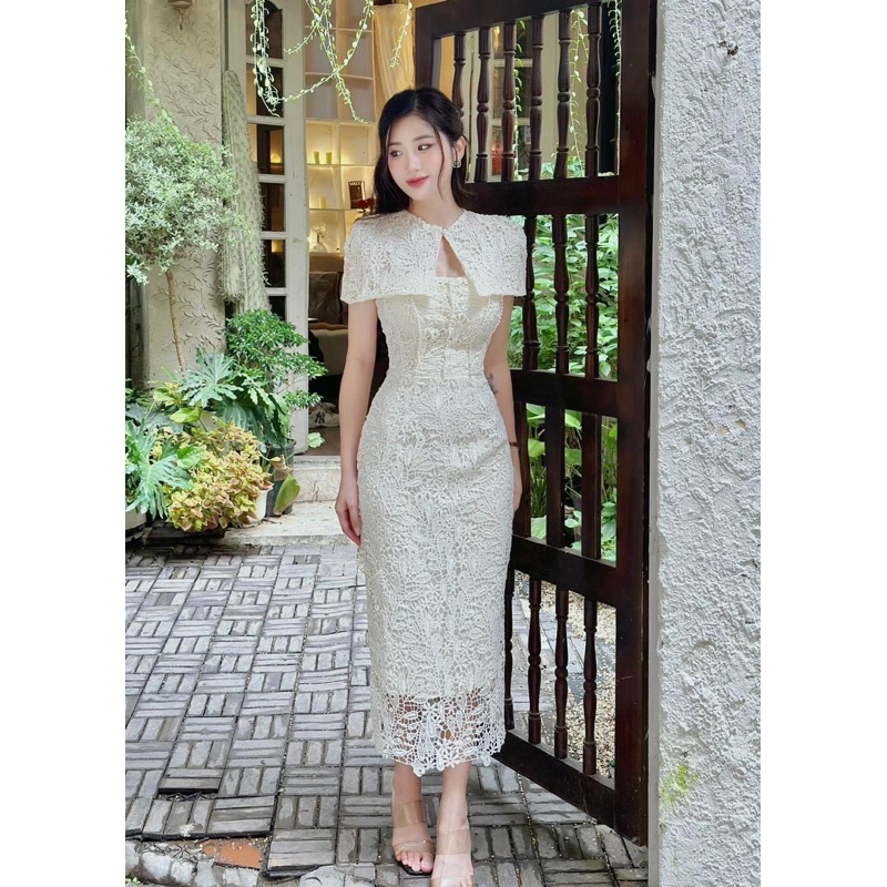 [DTB] Đầm ren tay choàng 💖