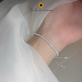 Lắc tay bạc Diamond line, Lắc tay bạc Tiệm bạc 21 Centimeters