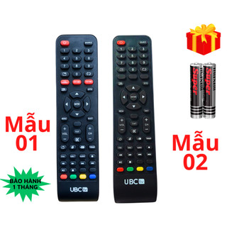 Remote điều khiển tivi ubc mã 01, remote điều khiển tv ubc - tặng kèm pin - gdct