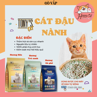 Cát đậu nành tony's cat 6l tofu cat litter -happy cat