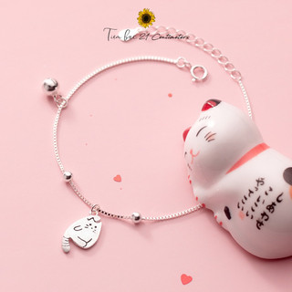 Lắc chân bạc Cute Cat, Lắc chân Tiệm bạc 21Centimeters