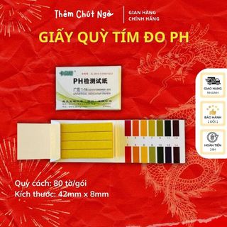 Giấy Quỳ Tím Thử Độ Ph Thang Đo Từ 1 Đến 14 - 80 Miếng Kèm Bảng Màu