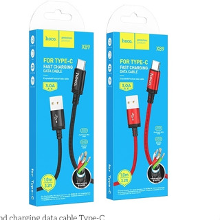Cáp sạc Hoco X89 sạc dây dù bện dài 1M cho lP đen TECHHQUAY