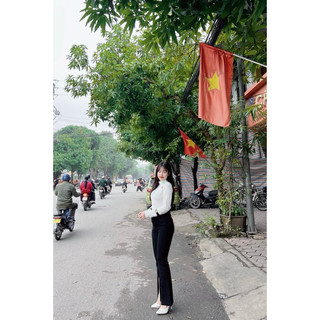 quần loe xẻ bò cáp cao siêu đẹp
