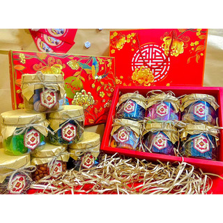 HỘP QUÀ TẾT - Set hộp quà tết 6 món long phụng sum vầy 2024 mix đủ loại (có kèm túi giấy)
