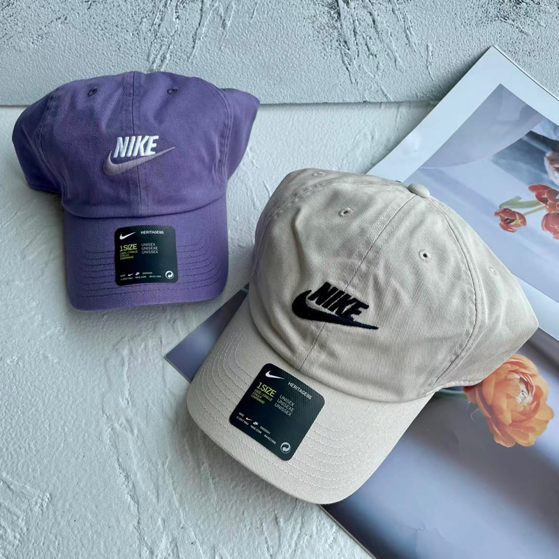 Nón lưỡi trai kaki màu be CAPSAIGON Thêu NIKEE trendy 2023 unisex nam nữ