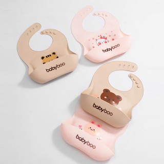 Yếm ăn dặm silicon BabyBoo cho bé có máng hứng, Yếm ăn dặm cho bé silicon có máng hứng chất liệu mềm nhẹ