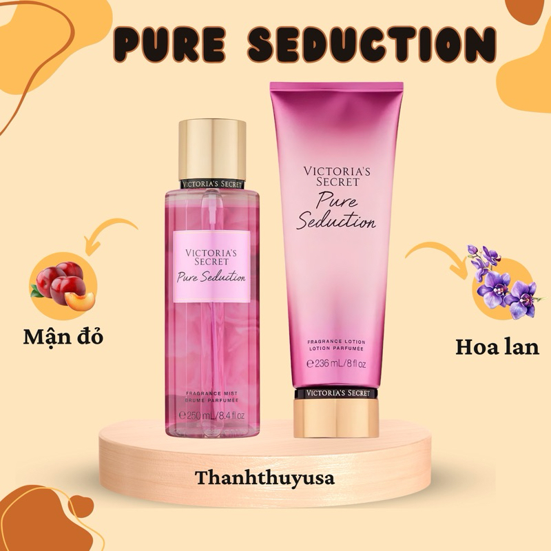 Combo Xịt Thơm Toàn Thân Body Mist, Lotion Victoria's Secret