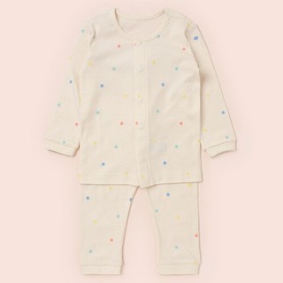 Sz 110 cúc bấm vai- Bộ cotton mỏng hoạ tiết chấm bi nhiều màu Absorba
