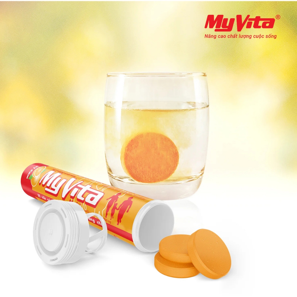 Viên sủi Myvita Multi vị cam bổ sung vitamin và khoáng chất tăng đề kháng