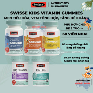 Swisse Kids Gummies Kẹo Nhai Vitamin Cho Bé Multivitamin / Rest+Restore / Probiotic Prebiotic / Immune [chemisthouseaus]