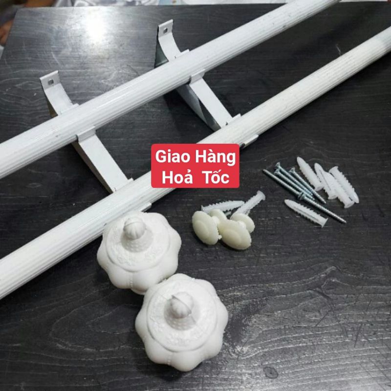 Thanh treo rèm cửa, Thanh đôi, 2 lớp, giao hàng hoả tốc