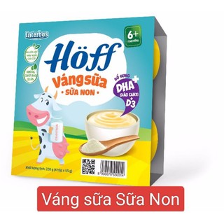 Váng sữa trẻ em Hoff Vị Vani,Hạt dẻ,Hạt óc chó,Sữa Non (Vỉ 4 hộp/220g)