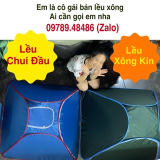 Lều Xông Hơi Giải Cảm Vải Tốt, Khung Chắc, Không Mùi,  Tặng Gói Xông Toàn Thân