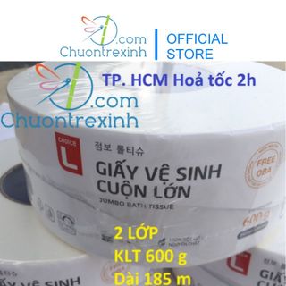 Giấy vệ sinh 2 lớp cuộn lớn 600g Choice L Hàn Quốc/AKC600 giao Grab Nowship (giá dùng thử)
