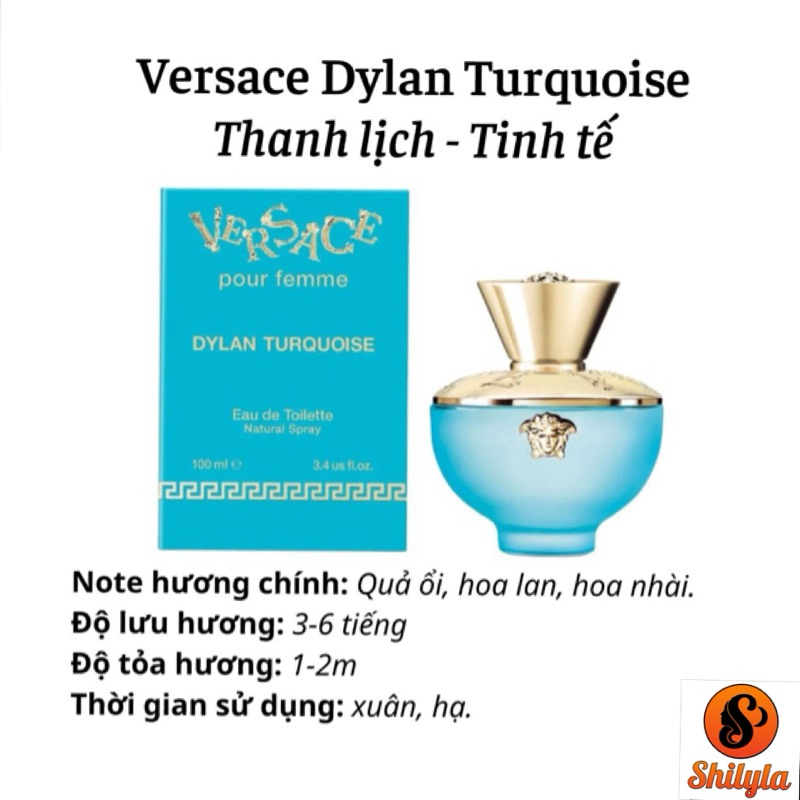 Versace Dylan Turquoise - Nước Hoa Nữ chiết 10ml Chính Hãng