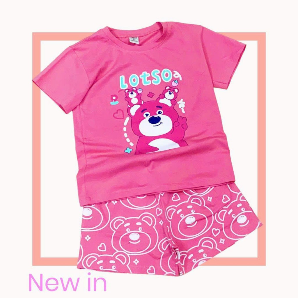 Đồ bộ đùi thun cotton cho bé gái từ 18-30kg, Đồ bộ mặc nhà cho bé gái