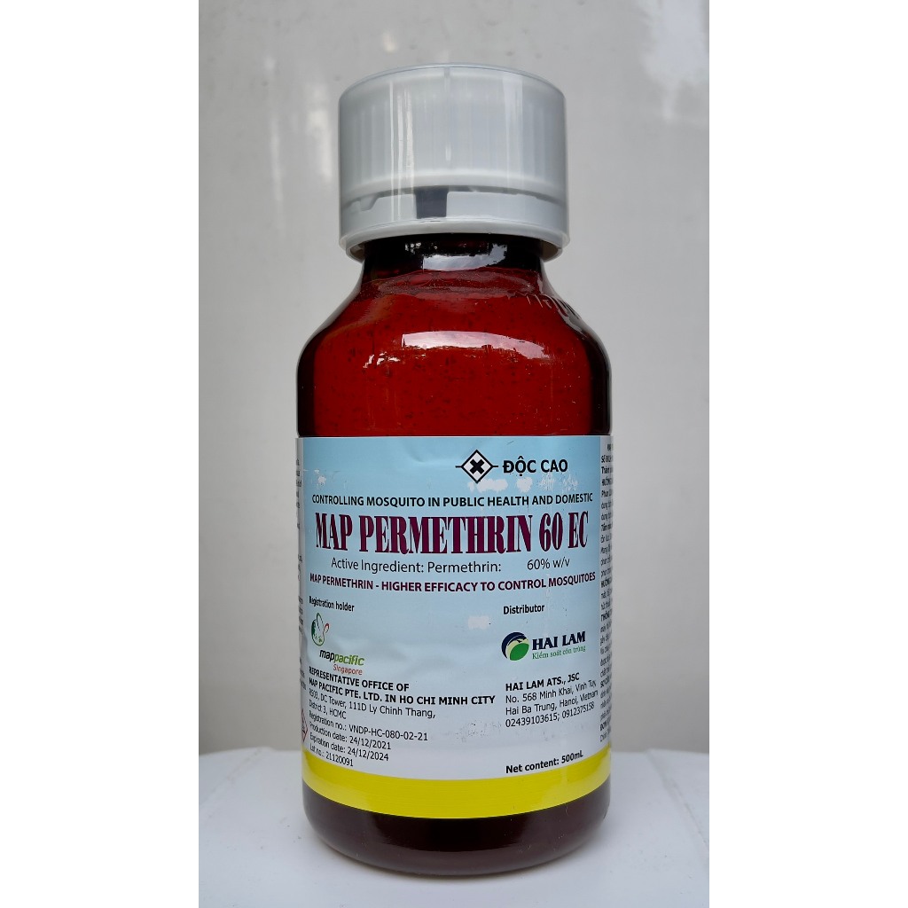 Thuốc diệt muỗi Map Permethrin 60EC - chai 500ml - Nhập khẩu Úc