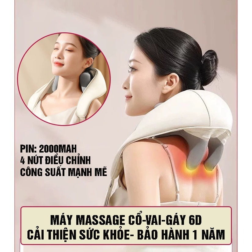 Máy Massage Cổ Vai Gáy 6D, Kỹ Thuật Massage Trị Liệu Số 8