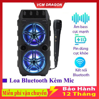 Loa karaoke bluetooth CL97 phiên nâng cấp mới 2023,loa không dây tặng kèm mic hát âm thanh bass hay cùng đèn led độc đáo