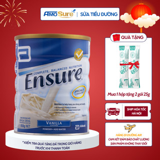 Sữa bột Ensure hương vanilla Úc 850g hỗ trợ ngăn ngừa thoái hóa, giúp xương chắc khỏe và hỗ trợ hệ tiêu hóa