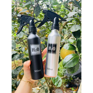 Bình xịt tóc, bình xịt phun sương 300ml chuyên dụng cho thợ cắt tóc bằng nhôm h2o