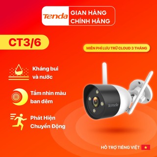 Camera WiFi Ngoài Trời Tenda CT3/ CT6 Độ Phân Giải Full HD 1080P/2MP/3MP/2K Đàm Thoại 2 Chiều