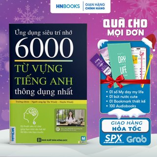 Sách - ứng dụng siêu trí nhớ 6000 từ vựng tiếng anh thông dụng nhất cho người học tiếng anh cơ bản - học kèm app online