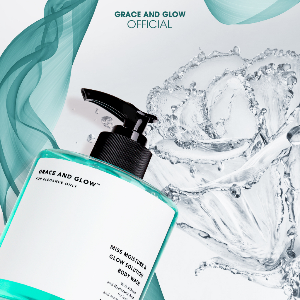 Sữa tắm dưỡng ẩm trắng da Grace And Glow Miss Moisture and Glow Solution Body Wash 400ML  ELSA COSME