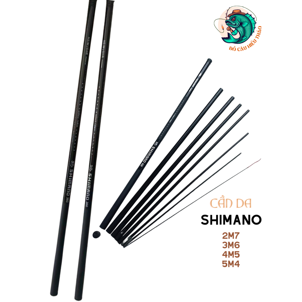 Cần Câu Tay SHIMANO [Cần Da Giá Rẻ] Cần Câu Đơn Cần Câu Đài Shimano Màu Đen