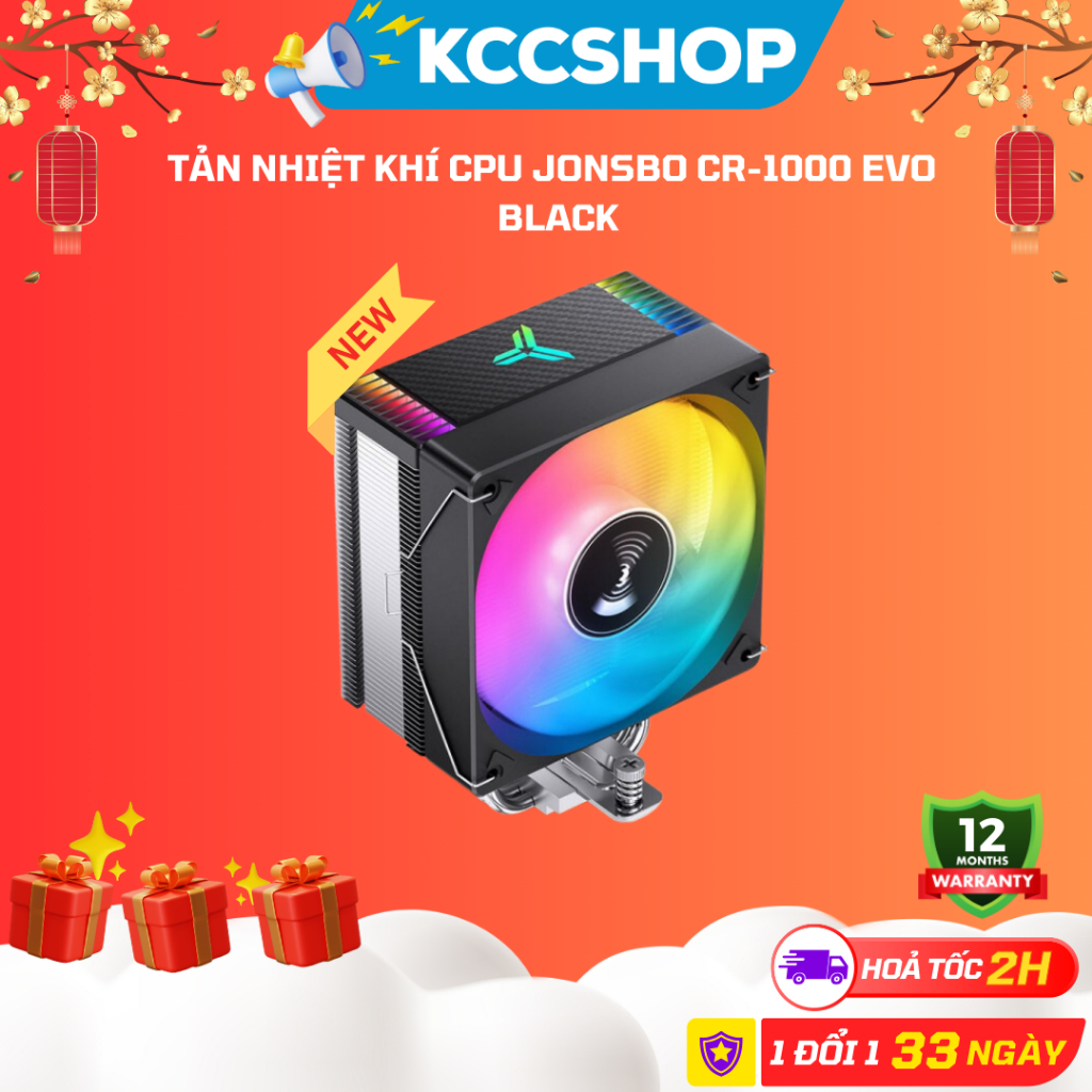 Tản nhiệt khí CPU Jonsbo CR-1000 EVO Color Black (Màu Đen)