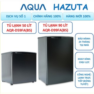Tủ lạnh mini aqua aqr-d99fa 90 lít & aqr-d59fa 50 lít, bảo hành 24 tháng tại nhà