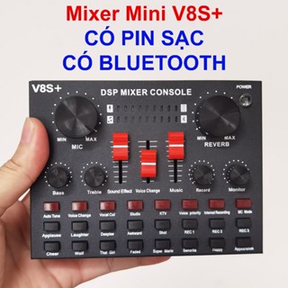 Vang Mini Karaoke, Sound Card V8 Karaoke, Thu Âm, Livestream, Có Bluetooth, Bản Quốc Tế