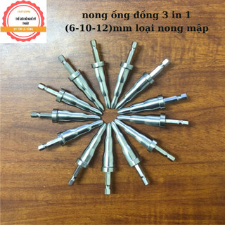 Nong ống đồng mm, Inox 304 nguyên khối, có đầu lục giác lắp máy khoan