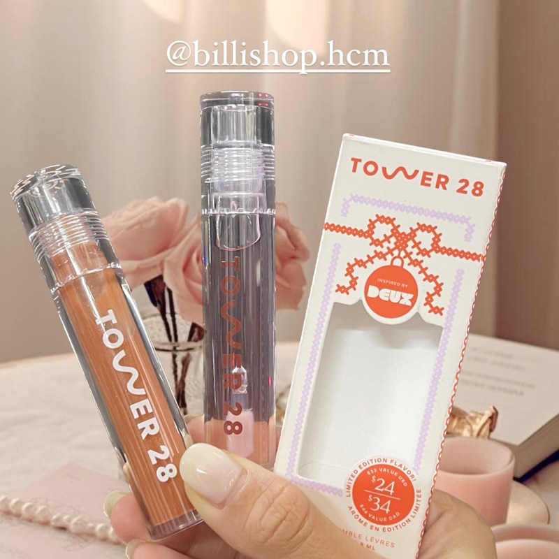 Set son bóng dưỡng môi Tower 28