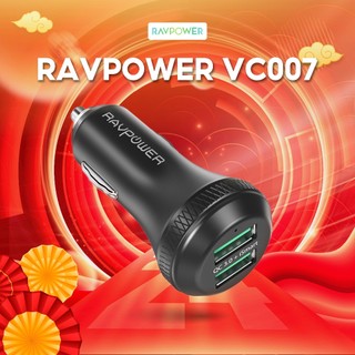 Sạc ô tô RAVPower 2 cổng 40W hỗ trợ iSmart 2.0 và Quick Charge 3.0 (RP-VC007)