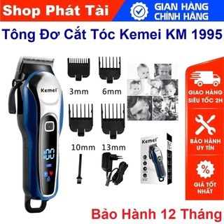 Tông Đơ, Tông Đơ Cắt Tóc Không Dây Cao Cấp Kemei KM-1995 - Chuyên Nghiệp - Salon Tóc - Beauty Shop - Barber shop