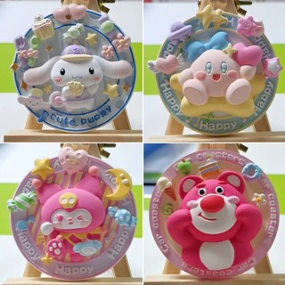 Tô Tượng Thạch Cao, Tranh treo Ngôi sao Kabi - Gấu dâu - Kuromi - Cimaroll( tượng ko kèm màu và cọ)