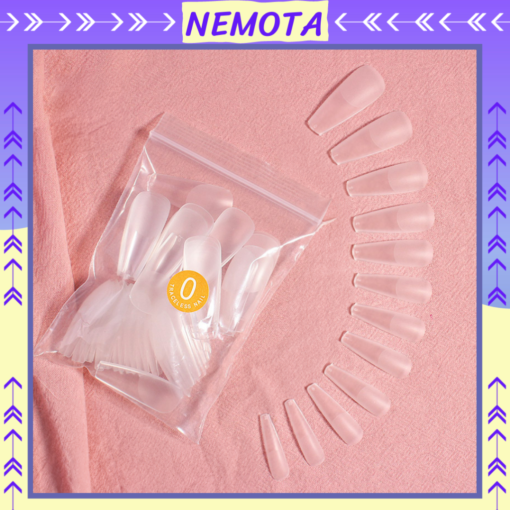 Móng úp Nemota lẻ size nhám túi 50 móng DC29