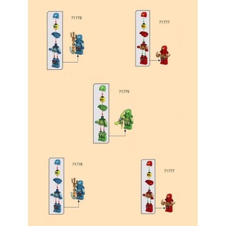 Xếp hình lego mini set 71777 , 71778 , 71779
